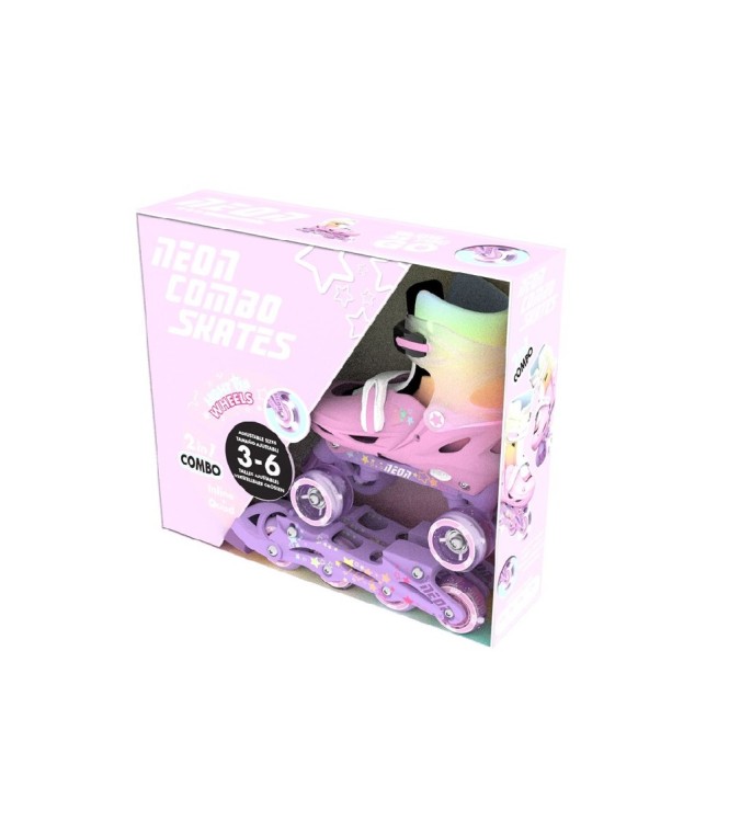 Patines Combo Neón Rainbow T.30-33