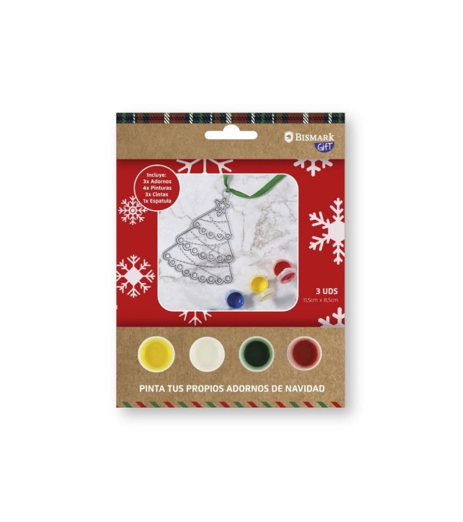 Adornos navideños colgantes para pintar