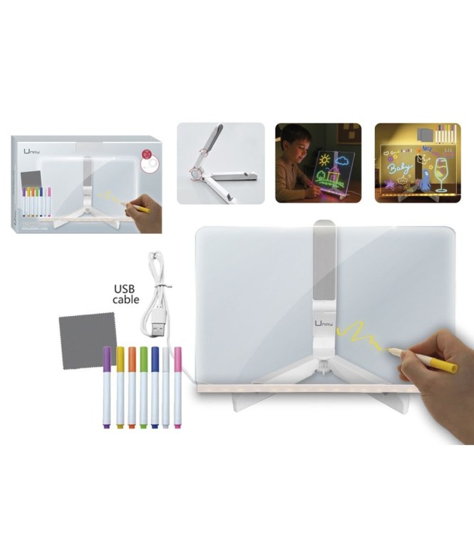 Pizarra LED con rotuladores y base Pizarra LED con rotuladores y base