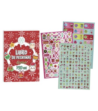 Libro de pegatinas navideñas 750 uds