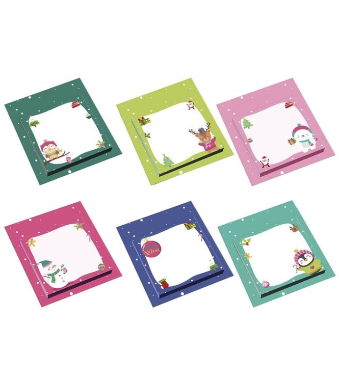 Taco Notas Navidad 75X75mm 40 H.