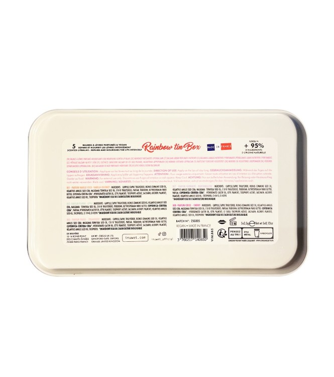 Caja metálica de regalo con 5 bálsamos