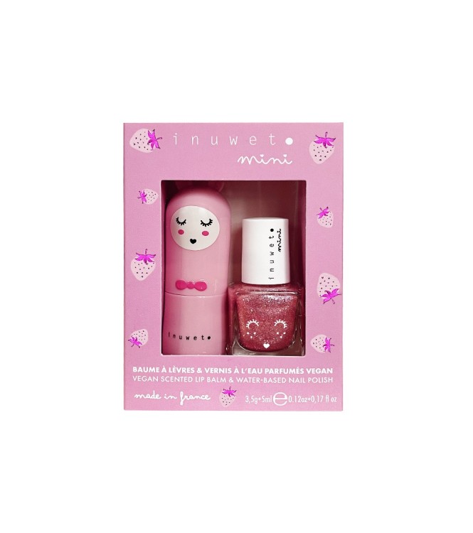 Set de labial+esmalte de uñas- fresa