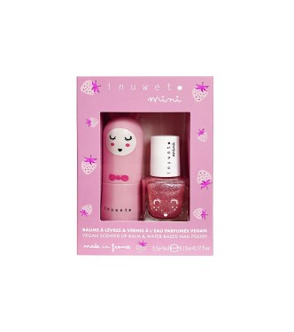 Set de labial+esmalte de uñas- fresa