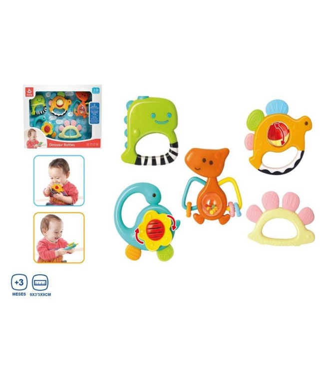 Sonajeros Dinosaurios 5 uds.