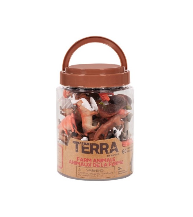 Terra Bote de 60 animales de la granja