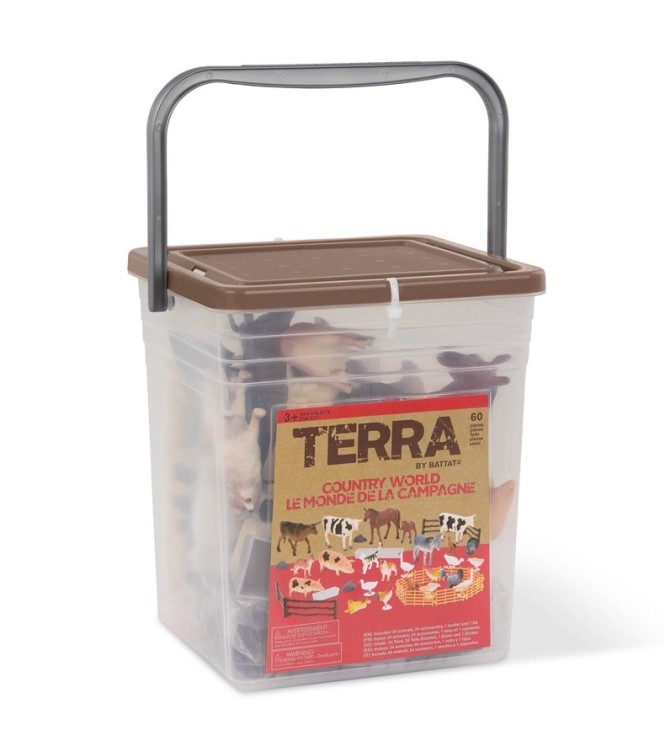 Terra Cubo marrón claro Animales de gran