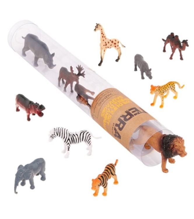 Terra Tubo de 12 animales salvajes 4-8 c