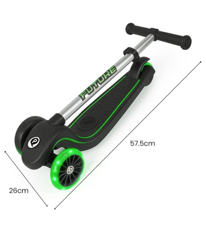 ECO Future Scooter Plegab Verde con LED