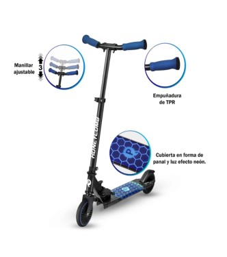 Honeycomb Scooter con LED - Azul