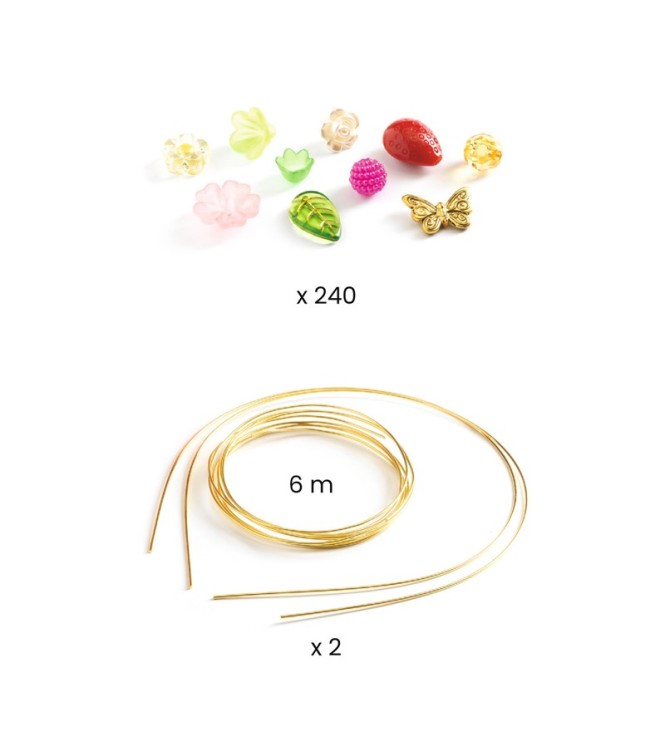 Perlas dúo de tiaras Rosa