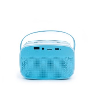 Karaoke con luz y 2 micrófonos  AZUL