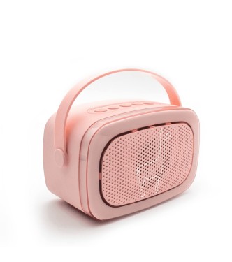 Karaoke con luz y 2 micrófonos  ROSA