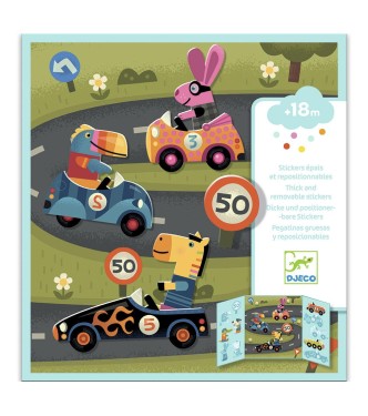 Pegatinas reposicionables Los Coches