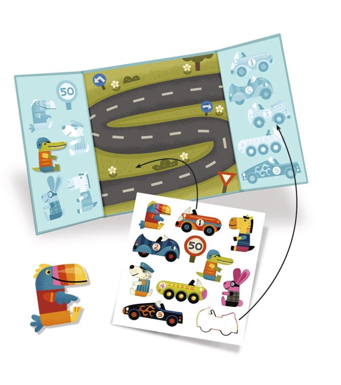 Pegatinas reposicionables Los Coches