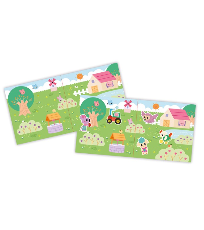 Pegatinas reposicionables Granja