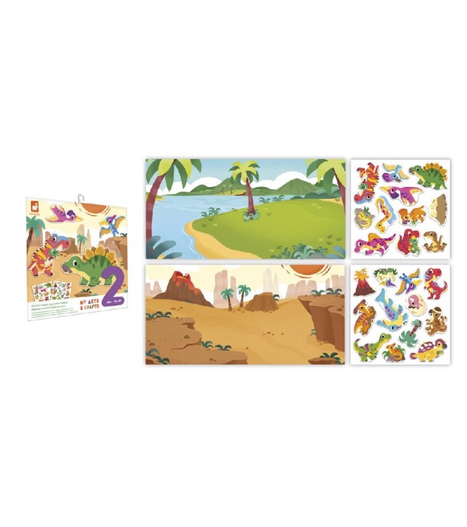 Pegatinas reposicionables Dinosaurios