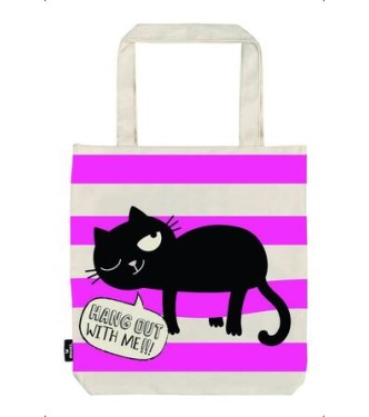 Totte bag - Gato Rayas Rosas