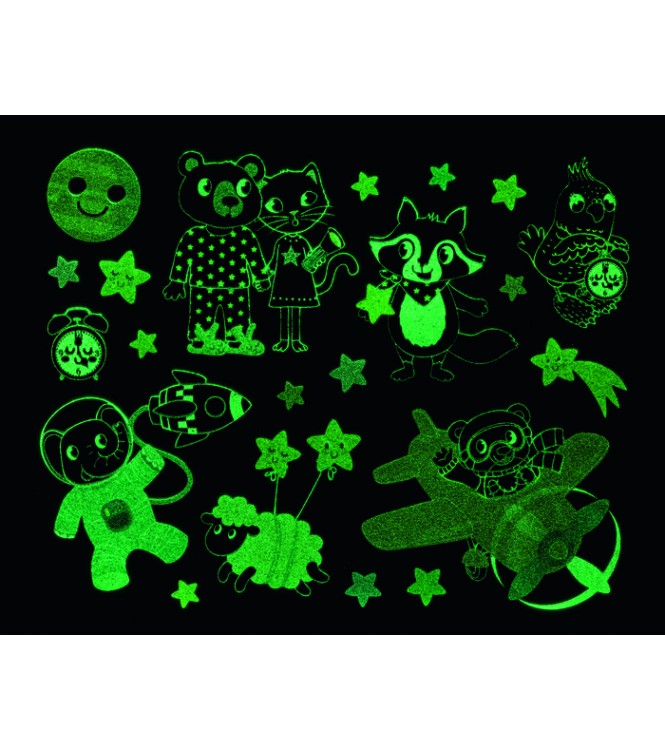 Pegatinas de ventana fosforescentes