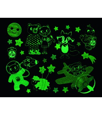 Pegatinas de ventana fosforescentes