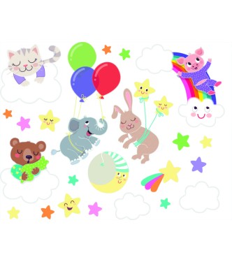 Pegatinas de ventana fosforescentes