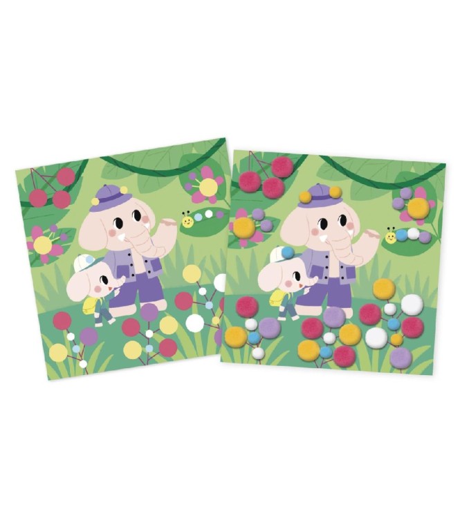 Manualidad de pompones