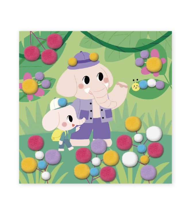 Manualidad de pompones