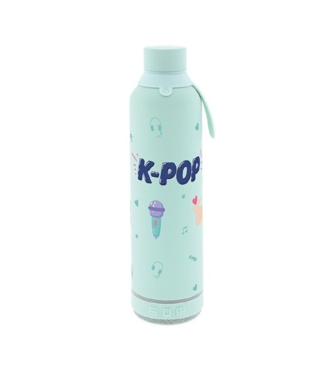 BOTELLA 600ML CON ALTAVOZ MINT K-POP