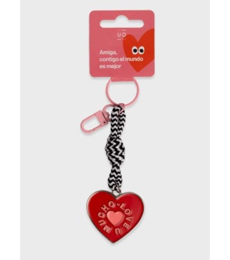 Llavero Met. "Amiga, contigo el mundo.."