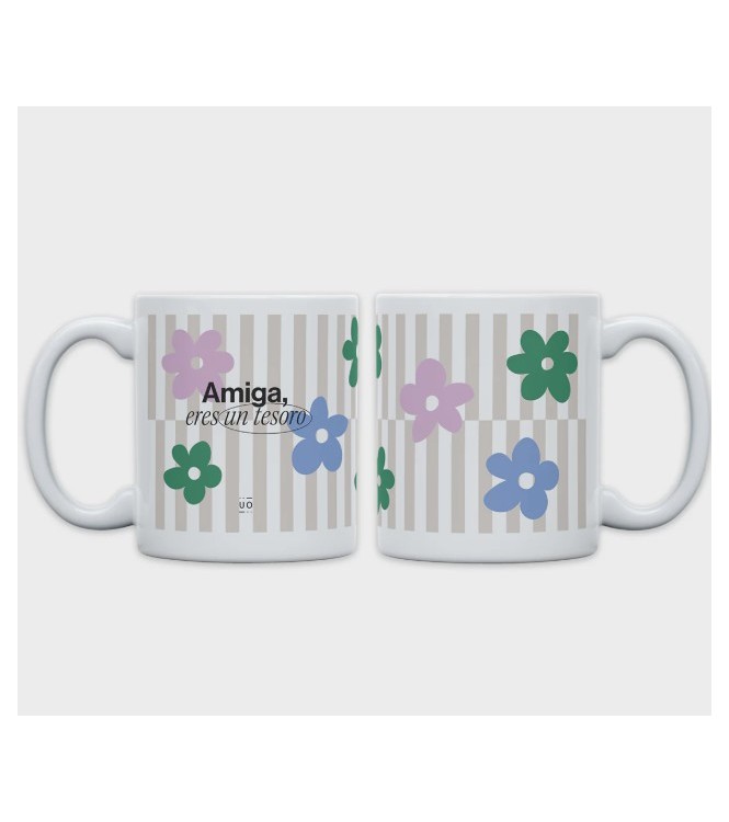 Taza "Amiga eres un tesoro"