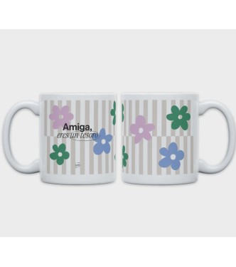 Taza "Amiga eres un tesoro"